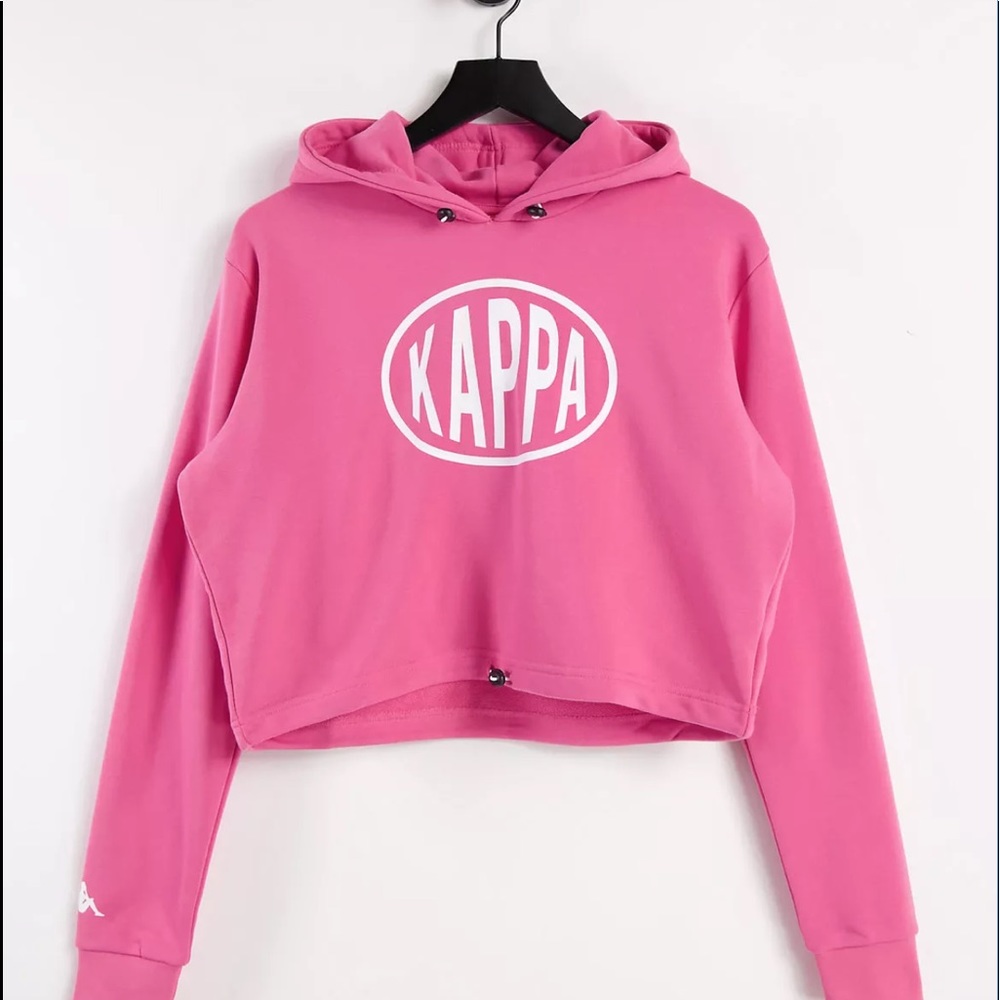 NWT Oversized Kappa Pop Logo Cropped Hoodie